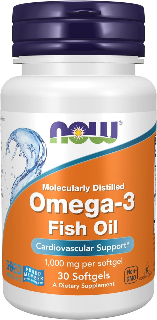 Now Omega-3 Vitamin Cardiovascular Support 30 Softgels